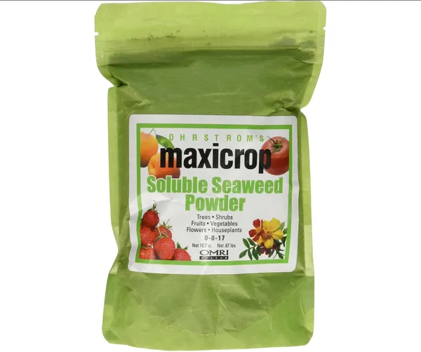 Pure Seaweed Extract Soluble Powder 0-0-17, Ohrstrom's Maxicrop.