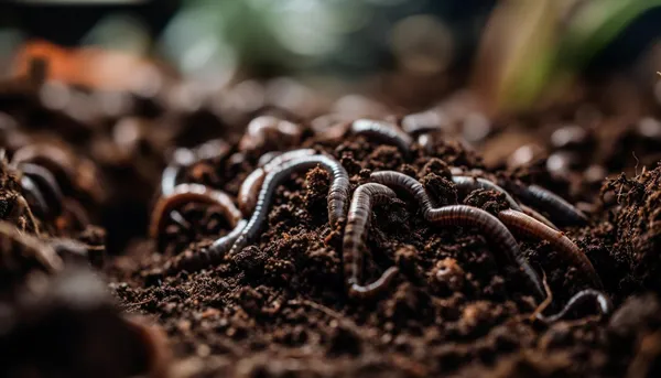 Worms on soil, Freepik.